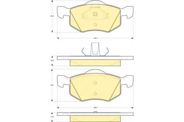 set placute frana,frana disc