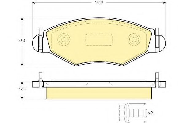 set placute frana,frana disc