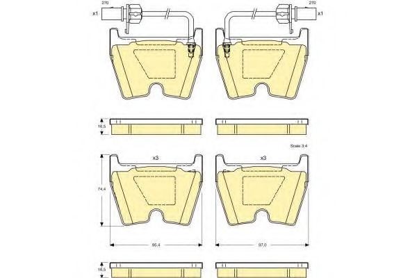 set placute frana,frana disc