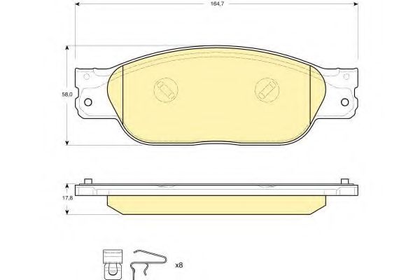 set placute frana,frana disc