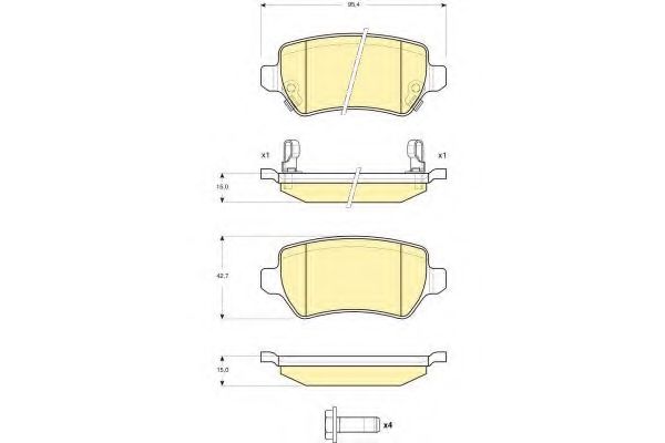 set placute frana,frana disc