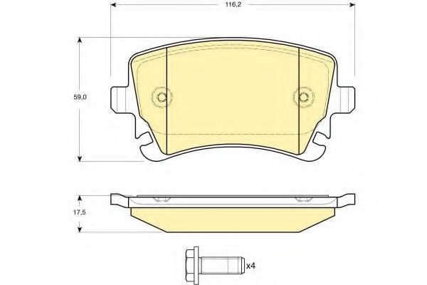 set placute frana,frana disc