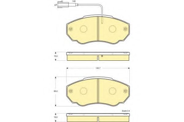 set placute frana,frana disc