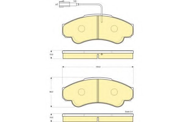 set placute frana,frana disc