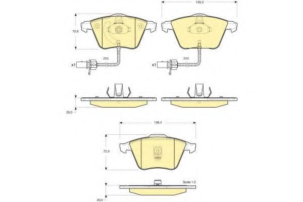 set placute frana,frana disc