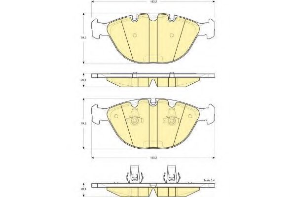 set placute frana,frana disc