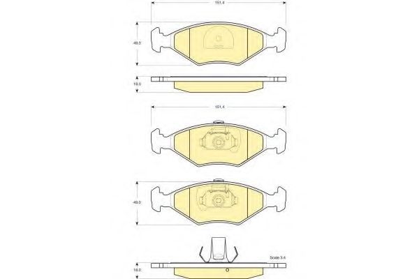 set placute frana,frana disc