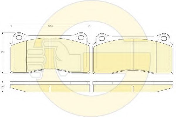 set placute frana,frana disc