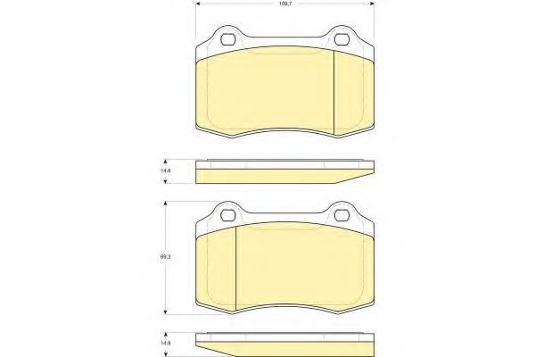 set placute frana,frana disc