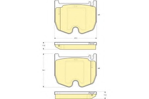 set placute frana,frana disc