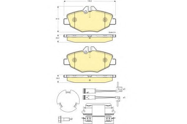 set placute frana,frana disc