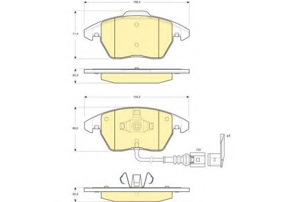 set placute frana,frana disc