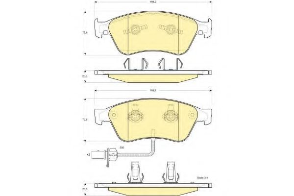 set placute frana,frana disc