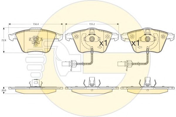 set placute frana,frana disc