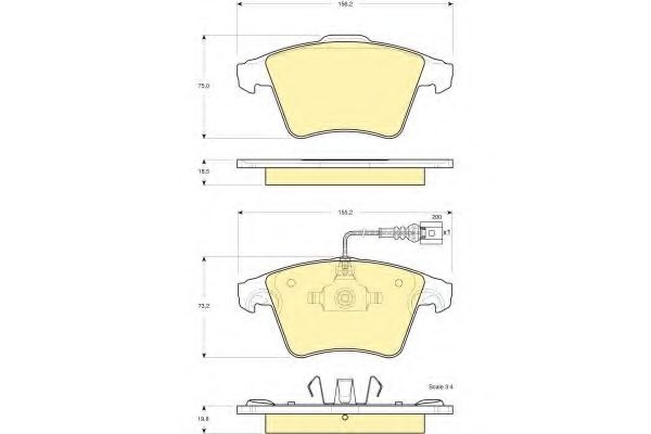 set placute frana,frana disc