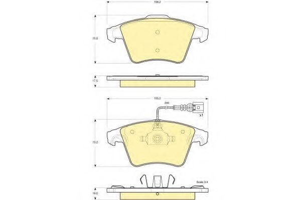 set placute frana,frana disc