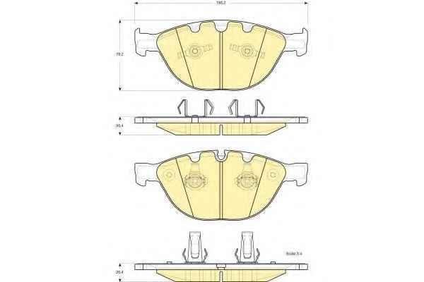 set placute frana,frana disc