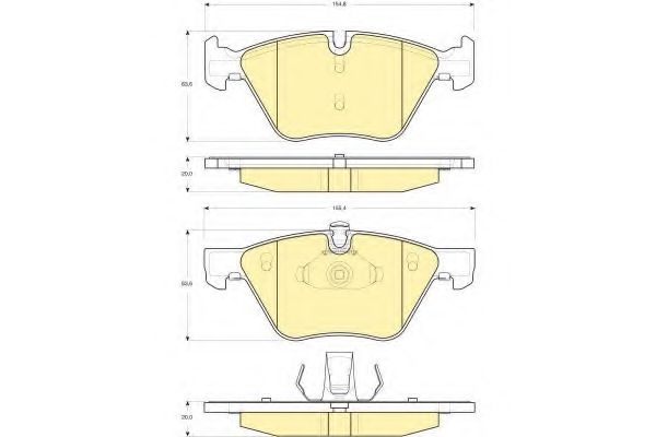 set placute frana,frana disc