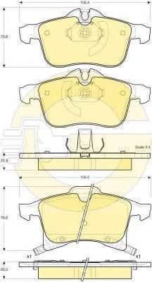 set placute frana,frana disc