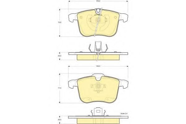 set placute frana,frana disc