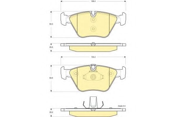 set placute frana,frana disc