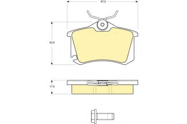 set placute frana,frana disc