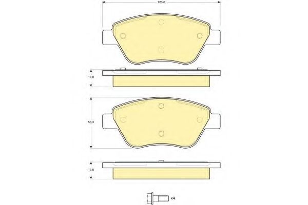 set placute frana,frana disc