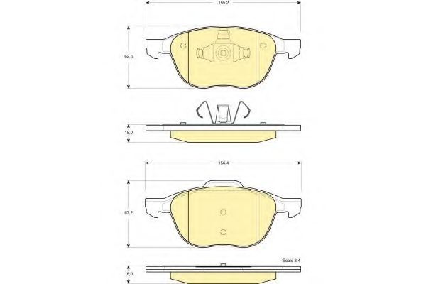 set placute frana,frana disc