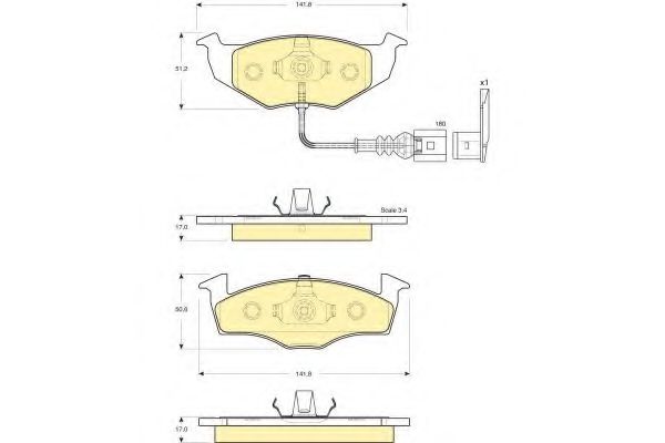 set placute frana,frana disc