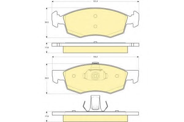 set placute frana,frana disc