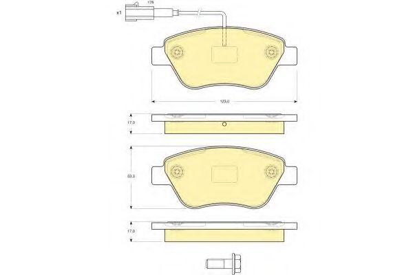 set placute frana,frana disc