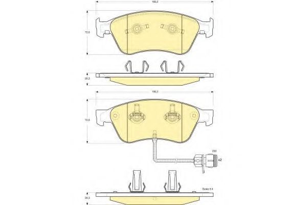 set placute frana,frana disc