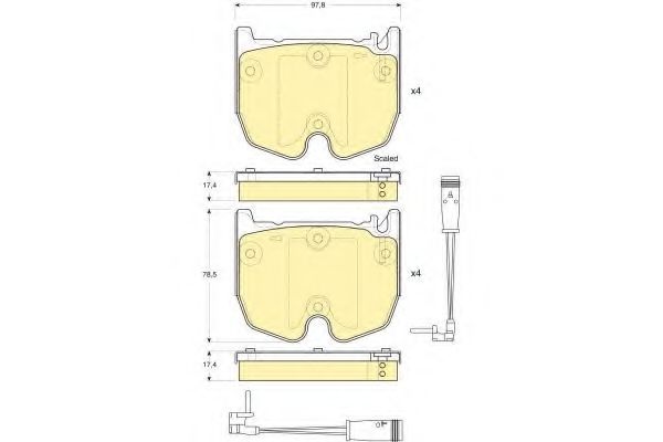 set placute frana,frana disc