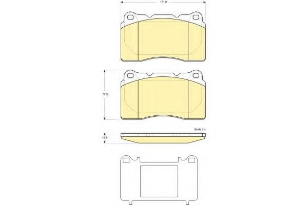 set placute frana,frana disc