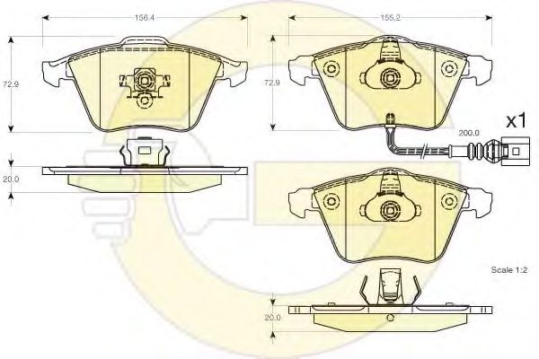 set placute frana,frana disc