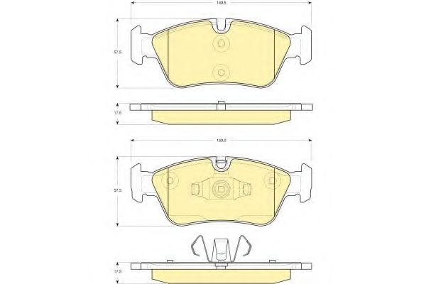 set placute frana,frana disc