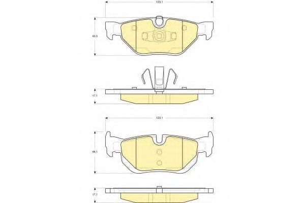 set placute frana,frana disc