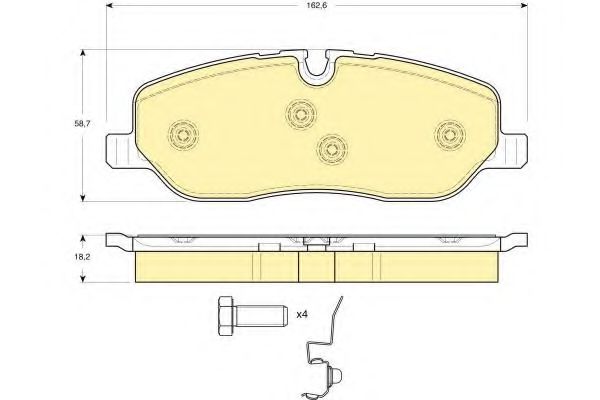 set placute frana,frana disc