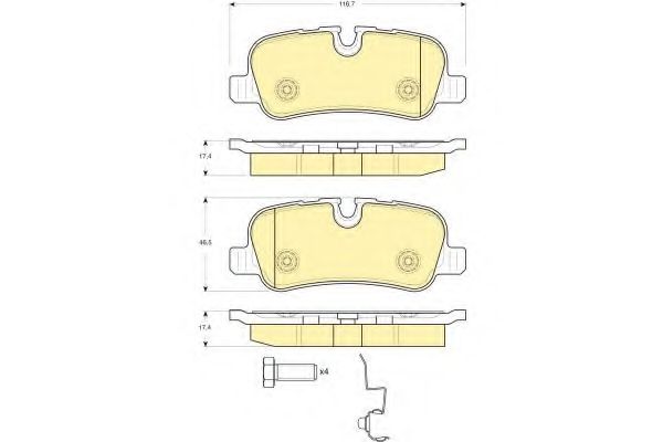 set placute frana,frana disc