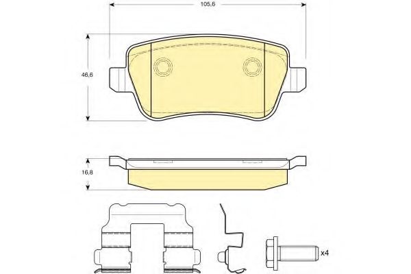 set placute frana,frana disc