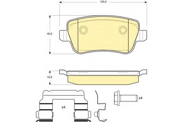 set placute frana,frana disc