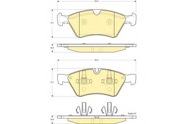 set placute frana,frana disc