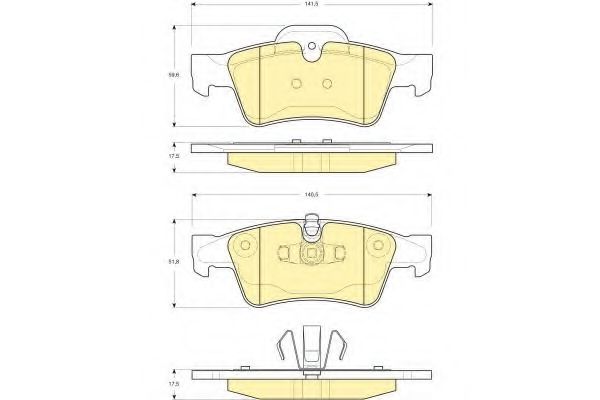 set placute frana,frana disc