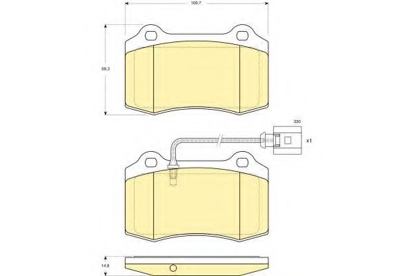 set placute frana,frana disc