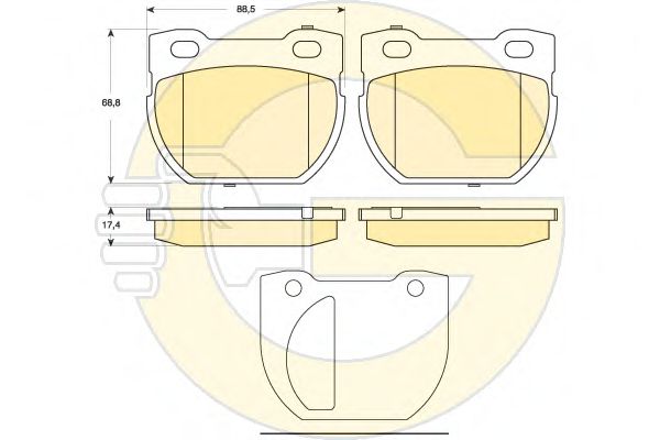 set placute frana,frana disc