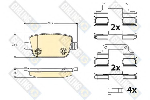 set placute frana,frana disc