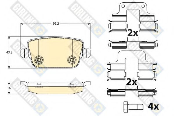 set placute frana,frana disc