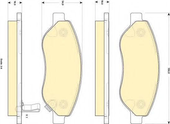 set placute frana,frana disc