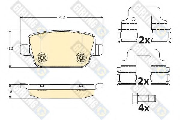 set placute frana,frana disc