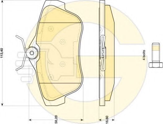 set placute frana,frana disc